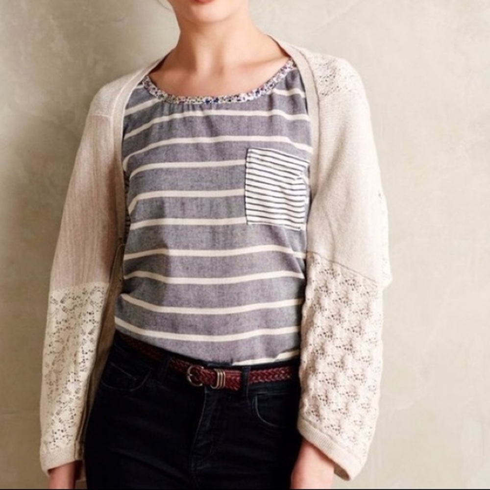 Anthropologie Crochet Shrug